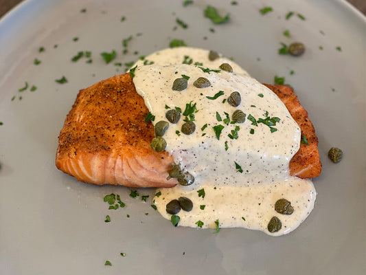 Baked Salmon with Creamy Horseradish